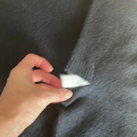 Black sweater with white elbow hole/patches from Nordstrom - Picture 3 of 8